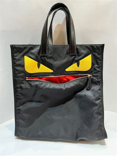 fendi monster eyes tote bag|vintage Fendi bags authentic.